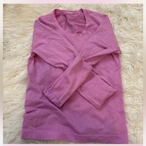 Lululemon Pink Swiftly Tech Cropped Long-Sleeve Shirt 2.0 Size 4